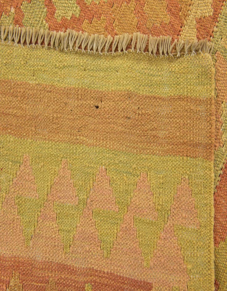 Detail image of  3' 2 x 5'  Hand Woven Kilim Waziri Wool Rug