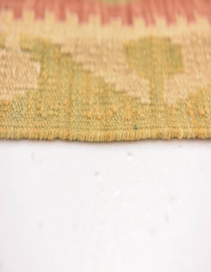 Detail image of  3' 2 x 5'  Hand Woven Kilim Waziri Wool Rug