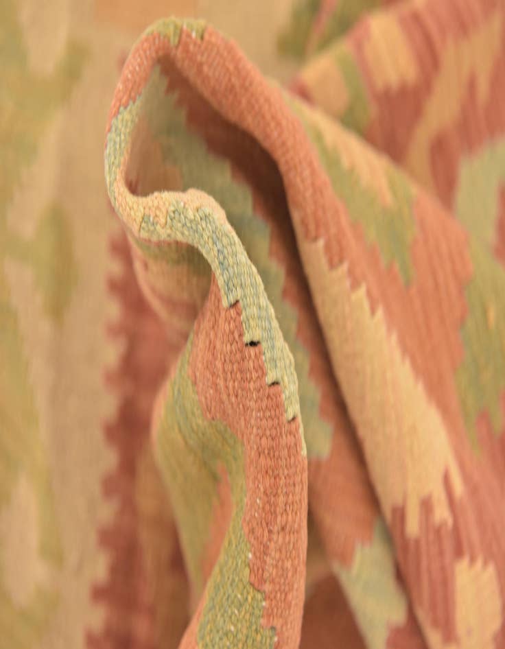 Detail image of  3' 2 x 5'  Hand Woven Kilim Waziri Wool Rug