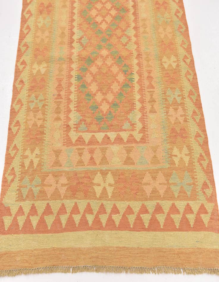 Detail image of  3' 5 x 5' 2  Hand Woven Kilim Waziri Wool Rug