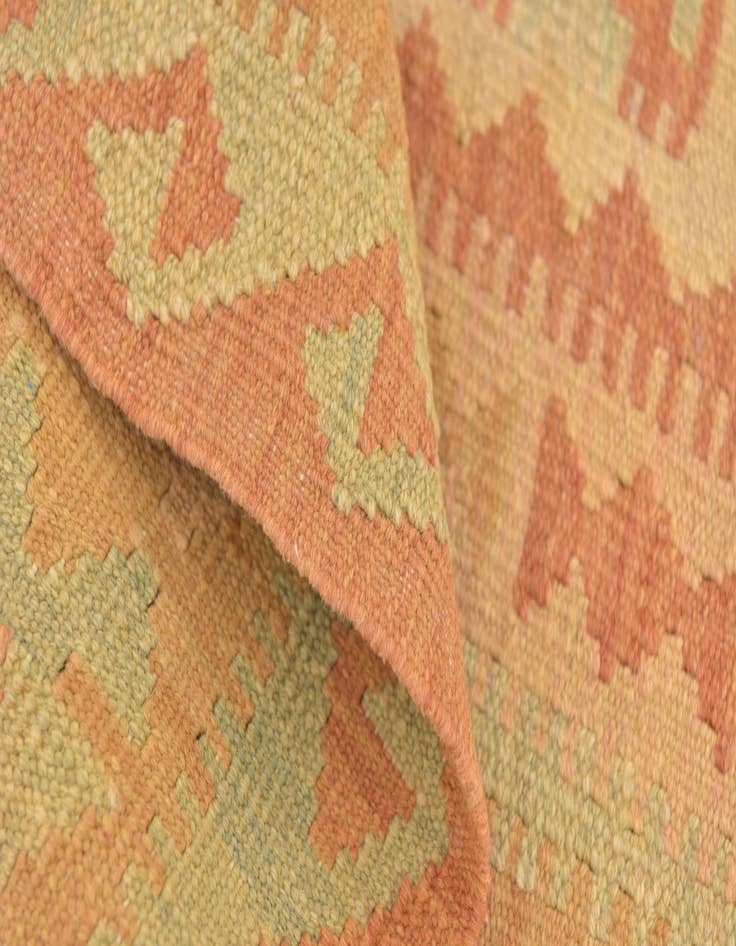 Detail image of  3' 5 x 5' 2  Hand Woven Kilim Waziri Wool Rug