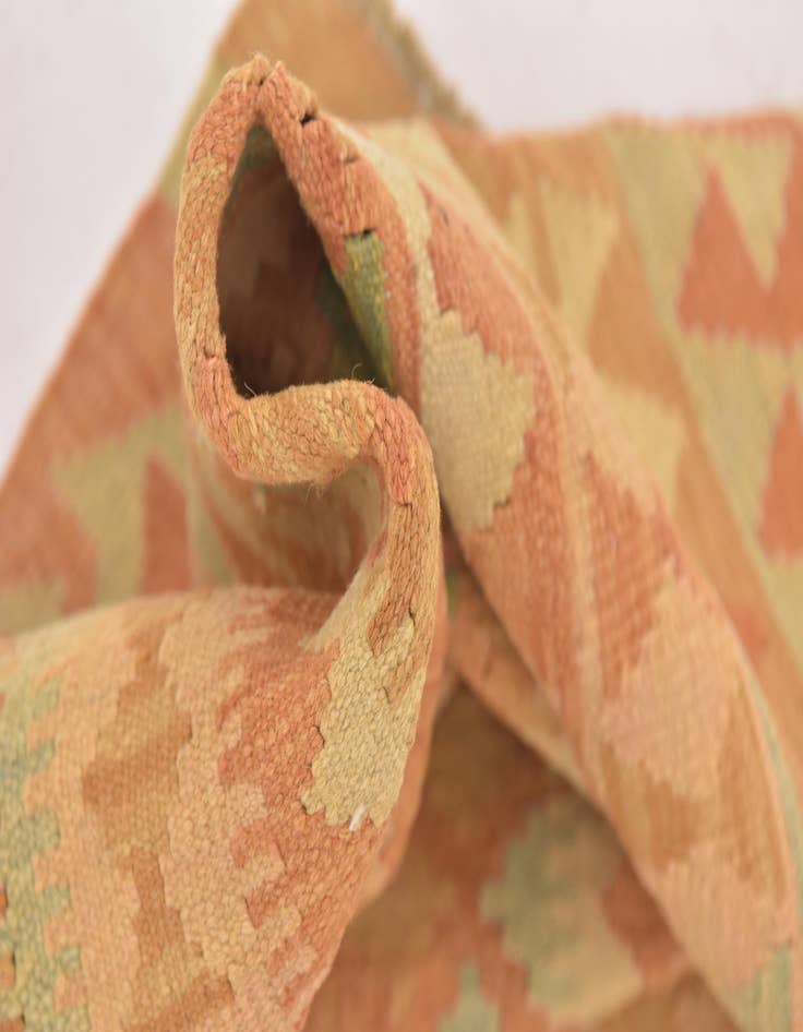 Detail image of  3' 5 x 5' 2  Hand Woven Kilim Waziri Wool Rug