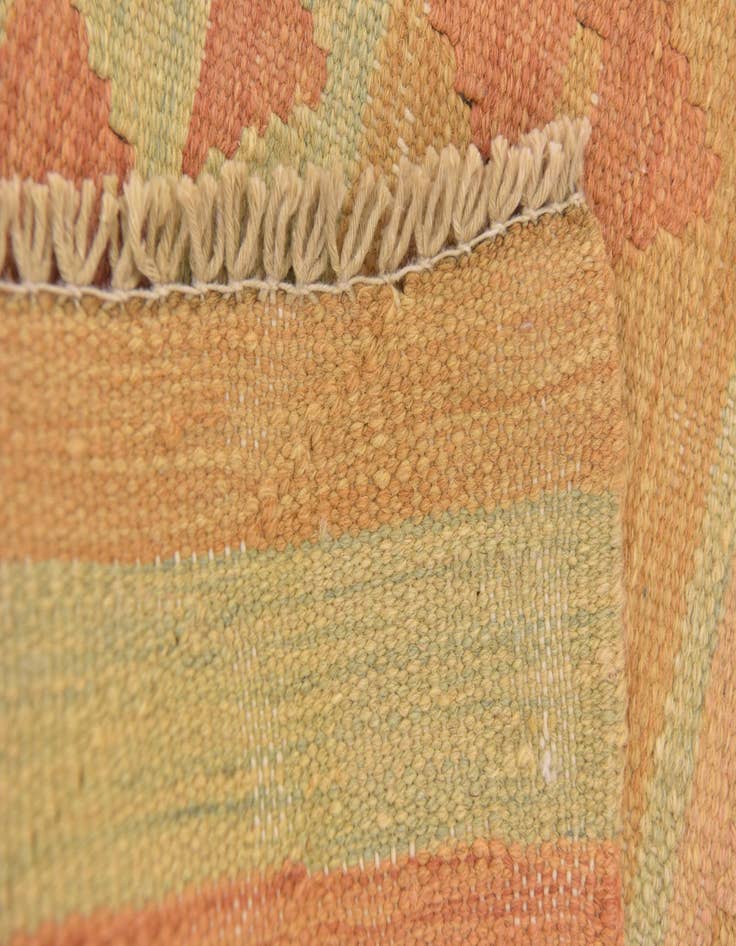 Detail image of  3' 5 x 5' 2  Hand Woven Kilim Waziri Wool Rug