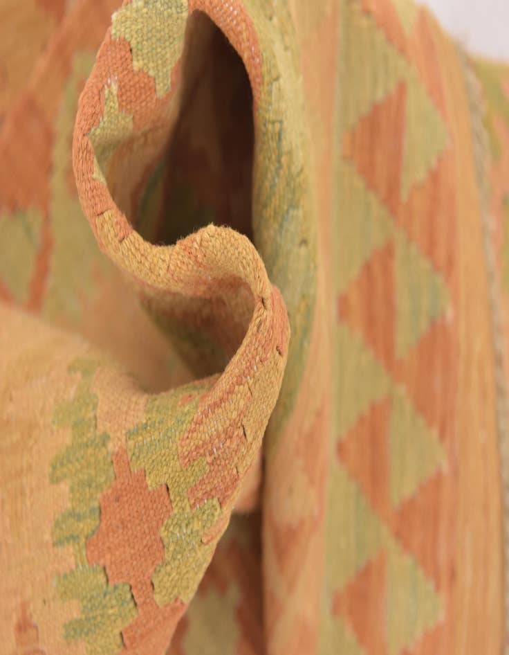 Detail image of  3' 2 x 5'  Hand Woven Kilim Waziri Wool Rug