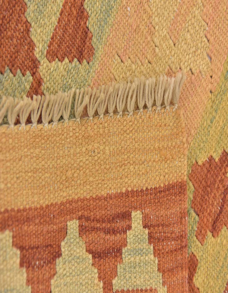 Detail image of  3' 2 x 5'  Hand Woven Kilim Waziri Wool Rug
