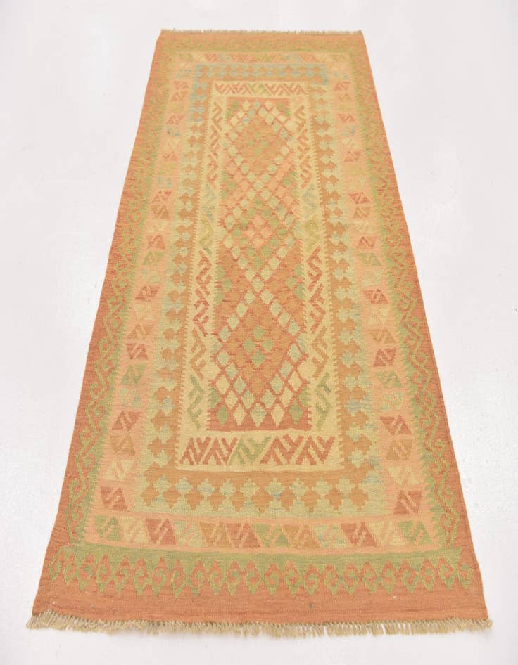 Detail image of  3' 3 x 5' 2  Hand Woven Kilim Waziri Wool Rug