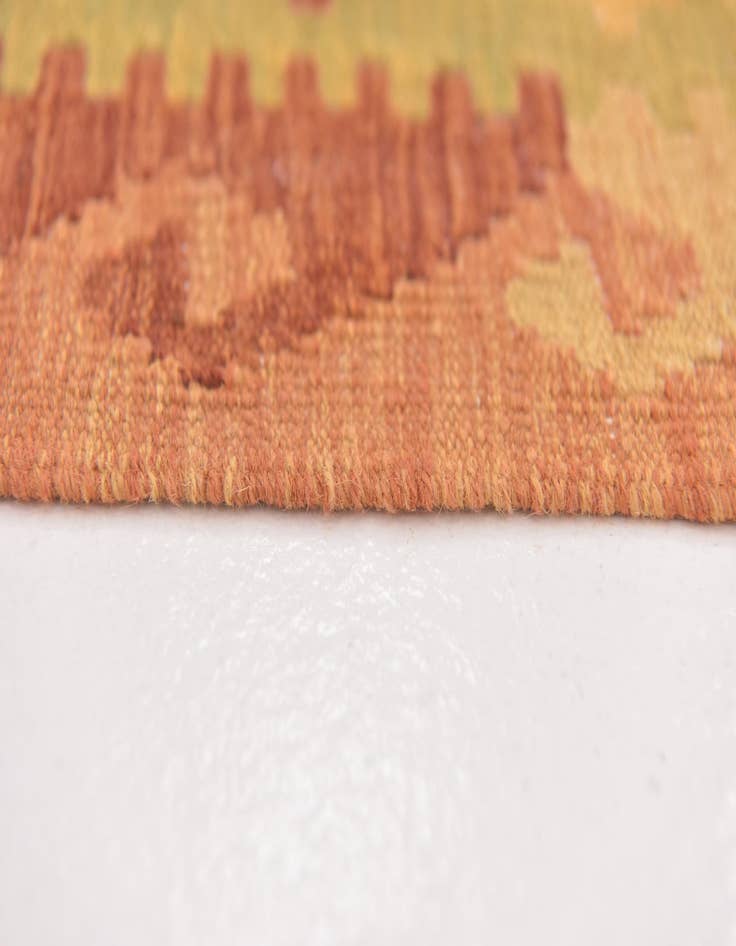 Detail image of  3' 2 x 5'  Hand Woven Kilim Waziri Wool Rug