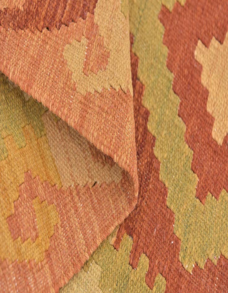 Detail image of  3' 2 x 5'  Hand Woven Kilim Waziri Wool Rug