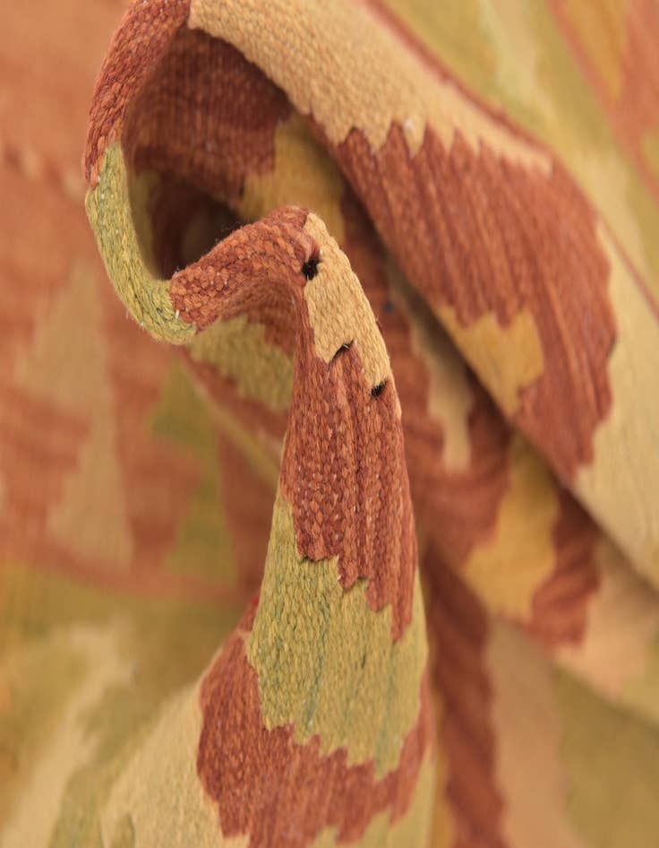 Detail image of  3' 2 x 5'  Hand Woven Kilim Waziri Wool Rug