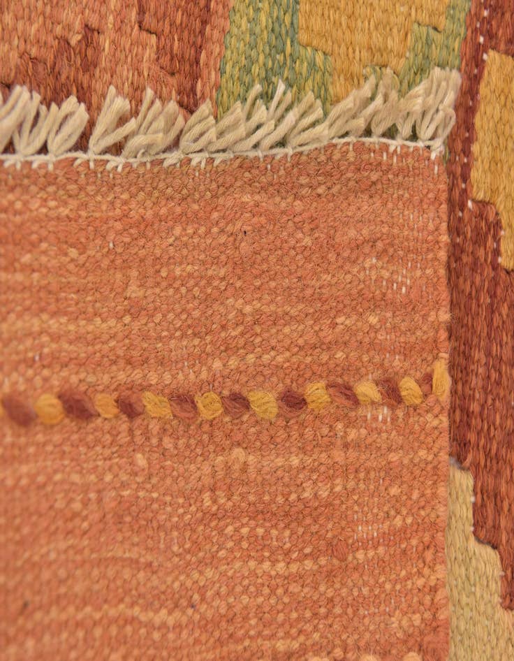 Detail image of  3' 2 x 5'  Hand Woven Kilim Waziri Wool Rug