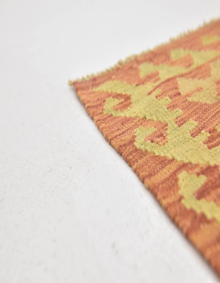 Detail image of  2' 9 x 4' 2  Hand Woven Kilim Waziri Wool Rug