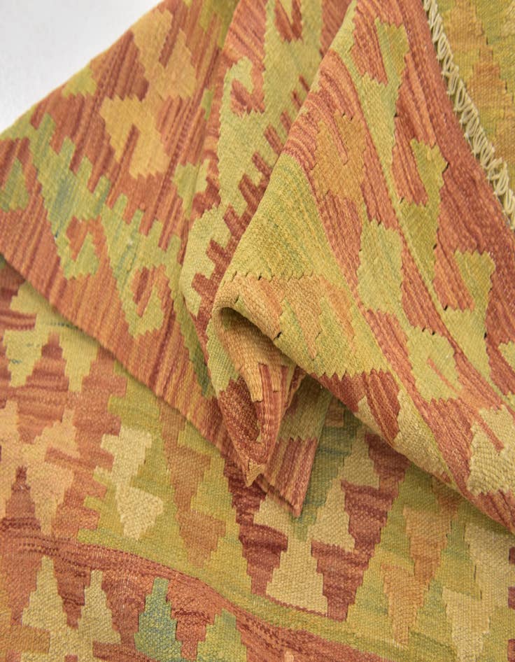 Detail image of  2' 9 x 4' 2  Hand Woven Kilim Waziri Wool Rug