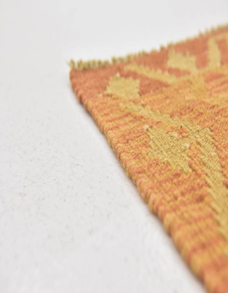 Detail image of  2' 8 x 4'  Hand Woven Kilim Waziri Wool Rug