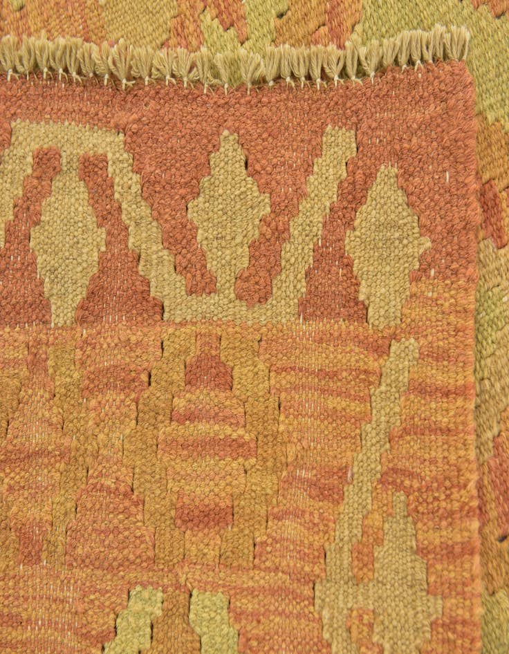 Detail image of  2' 8 x 4'  Hand Woven Kilim Waziri Wool Rug