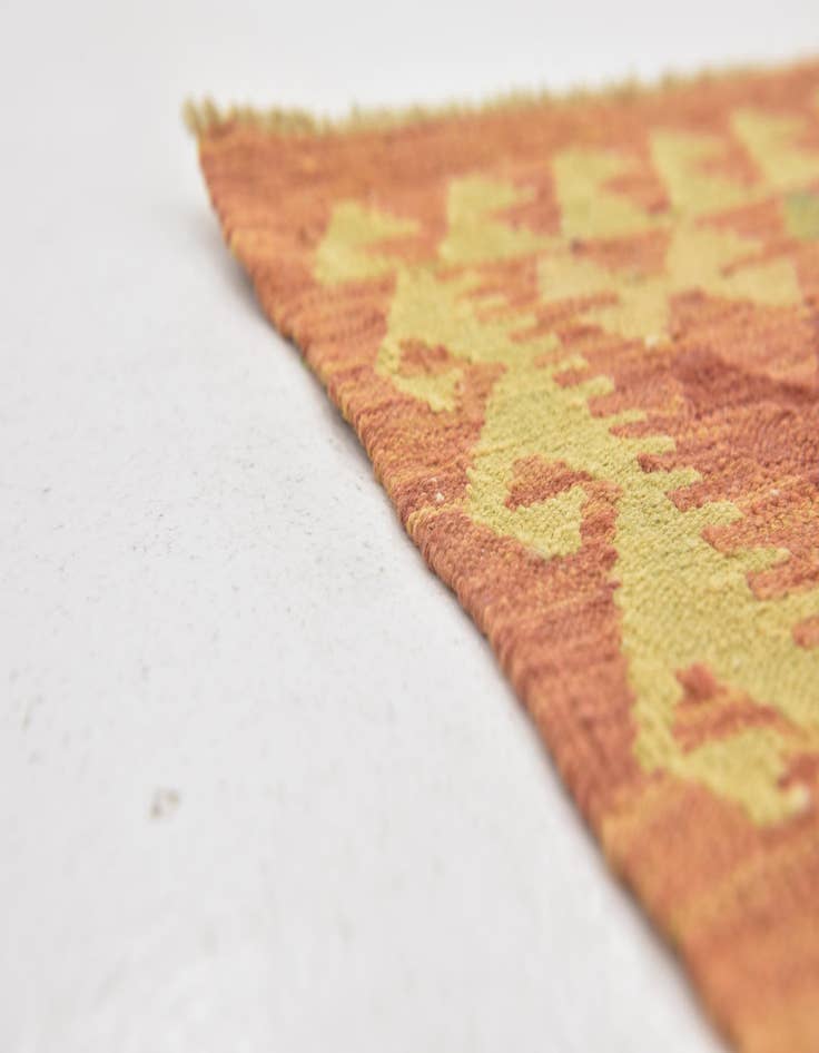 Detail image of  2' 9 x 4' 3  Hand Woven Kilim Waziri Wool Rug