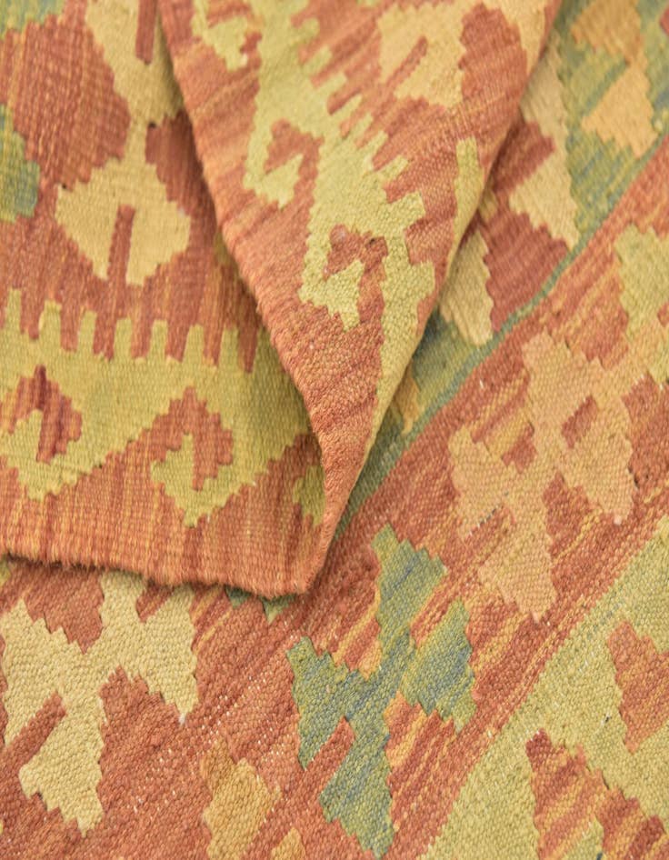 Detail image of  2' 9 x 4' 3  Hand Woven Kilim Waziri Wool Rug