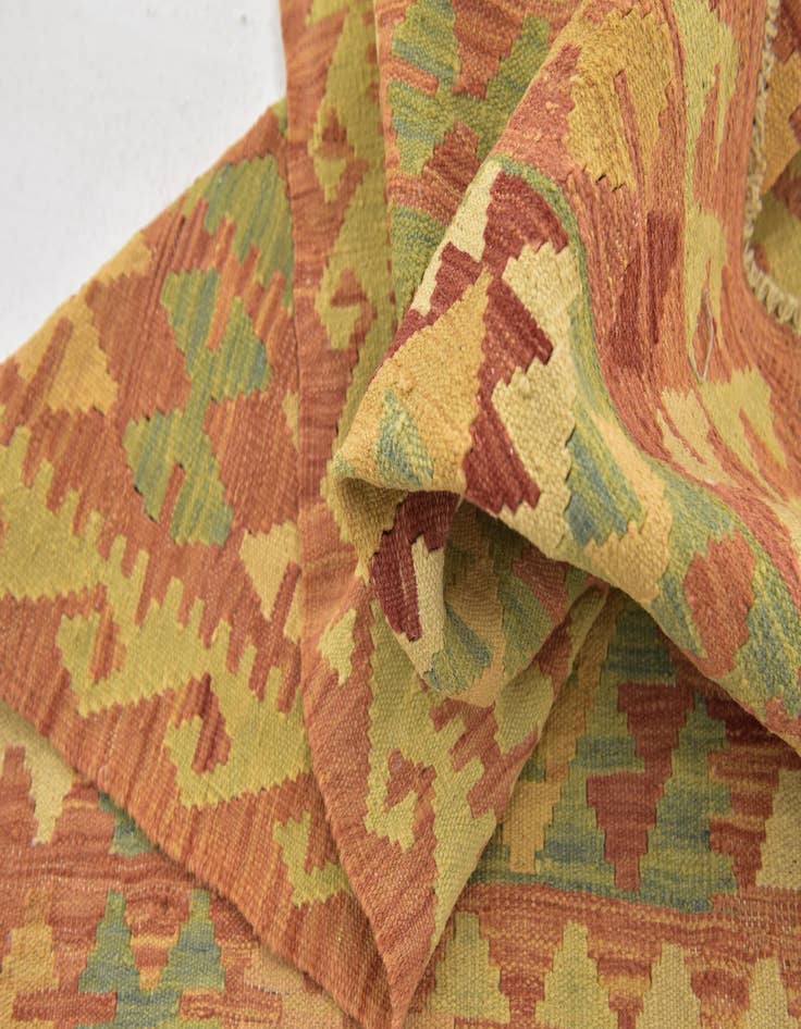 Detail image of  2' 9 x 4' 3  Hand Woven Kilim Waziri Wool Rug