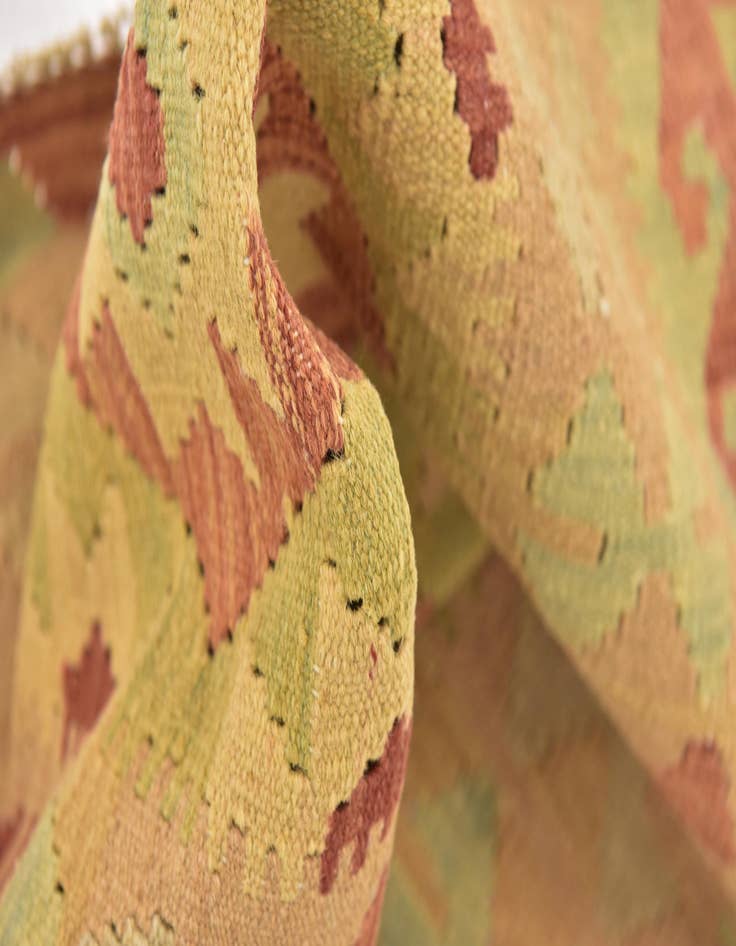 Detail image of  2' 5 x 4' 2  Hand Woven Kilim Waziri Wool Rug