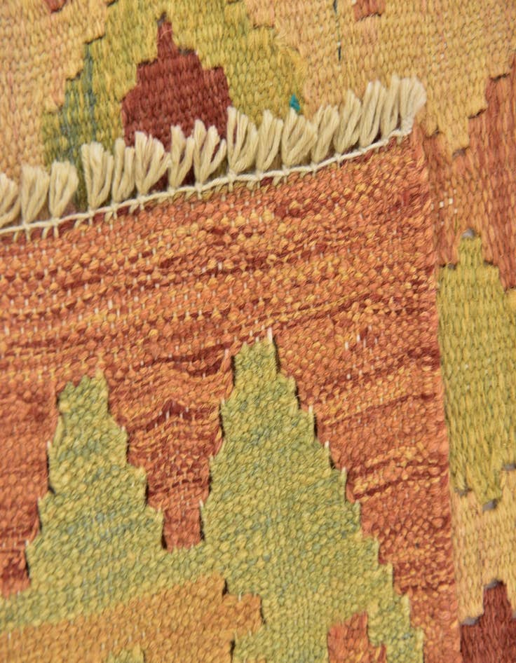Detail image of  2' 5 x 4' 2  Hand Woven Kilim Waziri Wool Rug