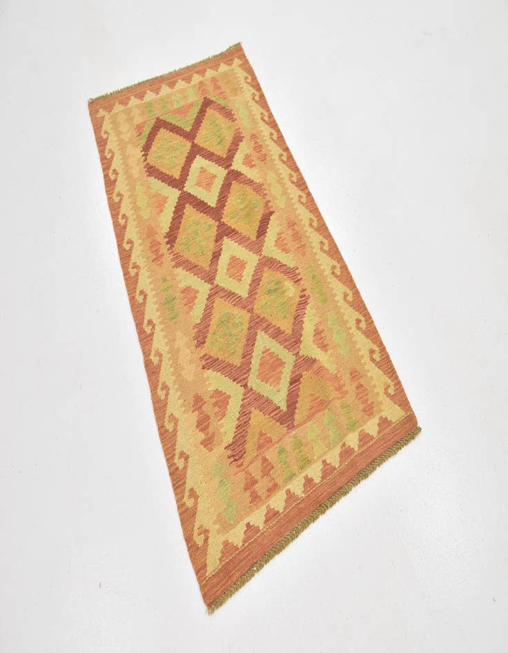 Detail image of  2' 5 x 4' 4  Hand Woven Kilim Waziri Wool Rug