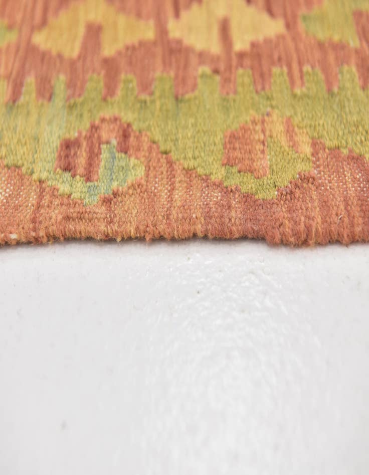 Detail image of  2' 9 x 4'  Hand Woven Kilim Waziri Wool Rug