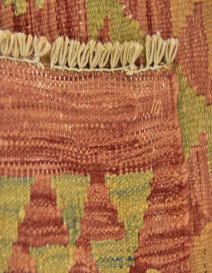 Detail image of  2' 9 x 4'  Hand Woven Kilim Waziri Wool Rug
