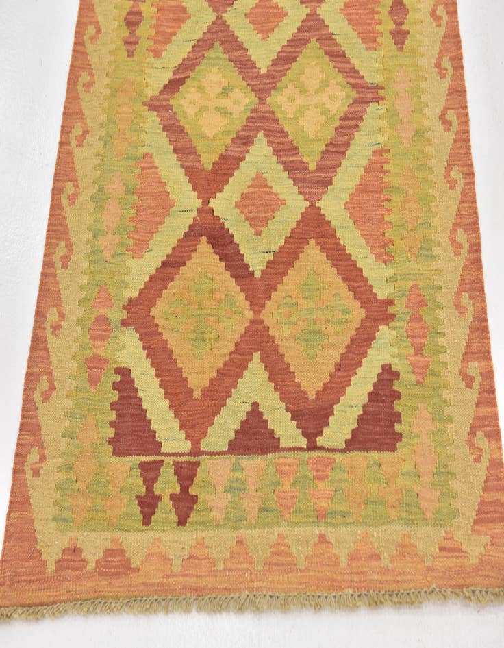 Detail image of  2' 9 x 4' 2  Hand Woven Kilim Waziri Wool Rug