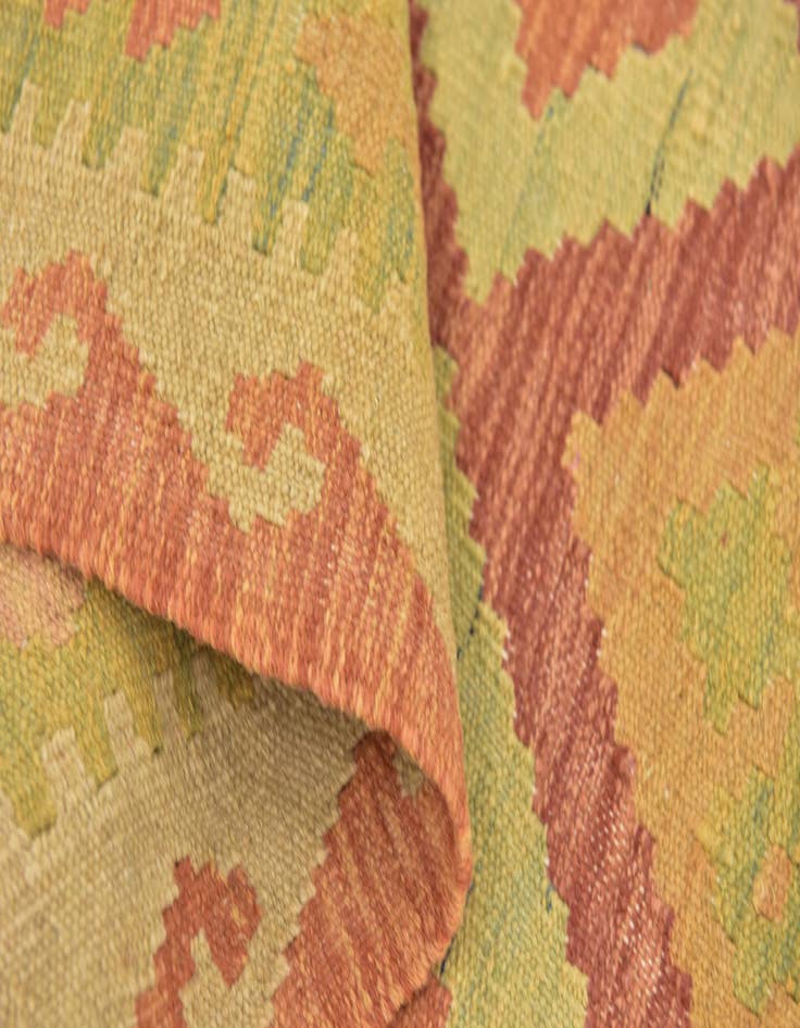 Detail image of  2' 9 x 4' 2  Hand Woven Kilim Waziri Wool Rug