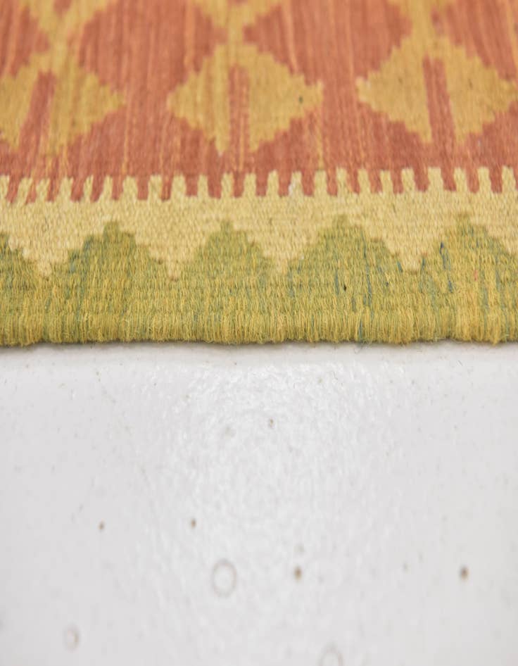 Detail image of  2' 6 x 4' 2  Hand Woven Kilim Waziri Wool Rug