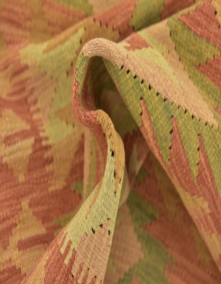 Detail image of  2' 6 x 4' 2  Hand Woven Kilim Waziri Wool Rug