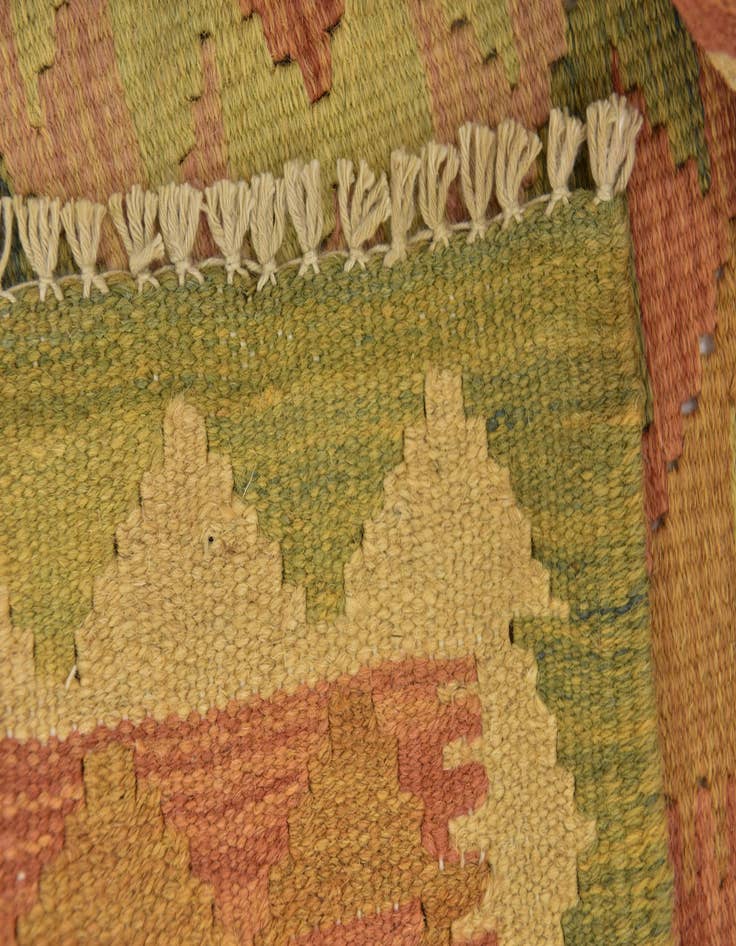 Detail image of  2' 6 x 4' 2  Hand Woven Kilim Waziri Wool Rug