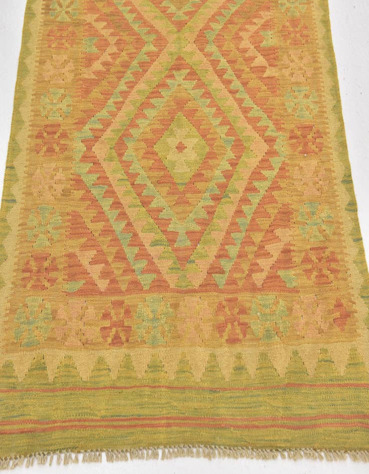 Detail image of  3' 3 x 4' 9  Hand Woven Kilim Waziri Wool Rug