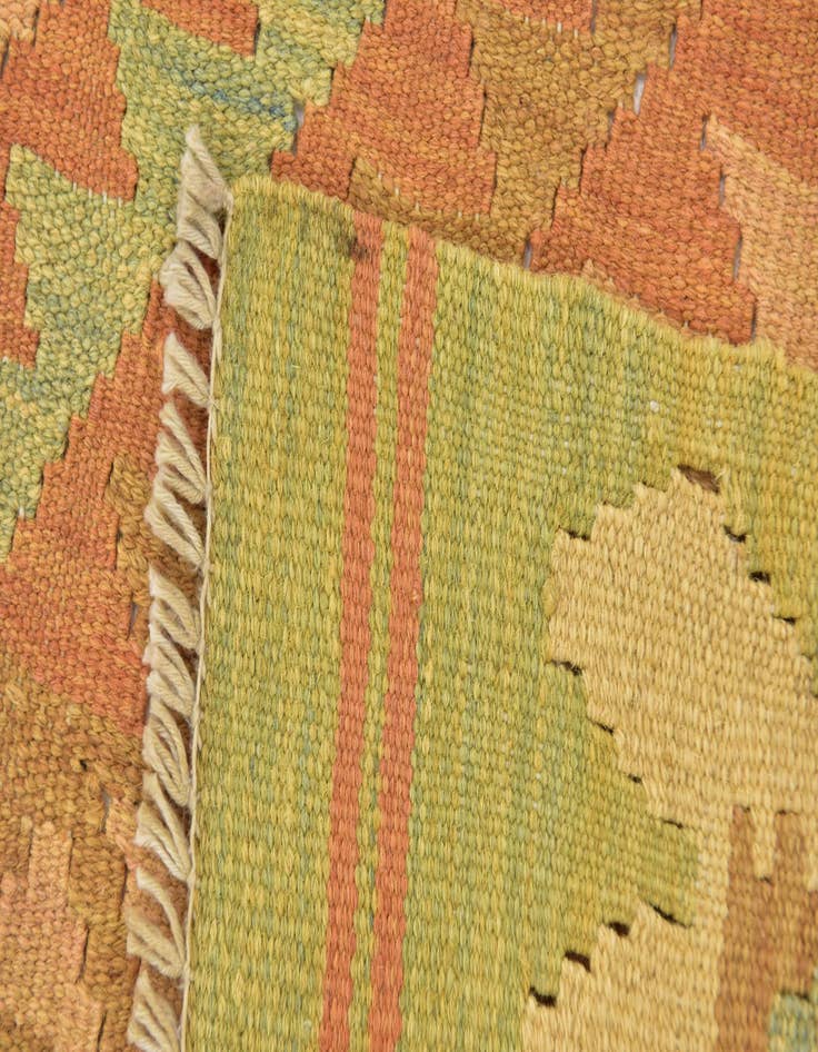 Detail image of  3' 3 x 4' 9  Hand Woven Kilim Waziri Wool Rug