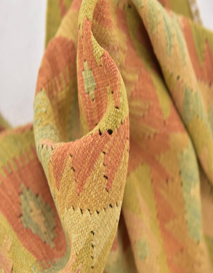 Detail image of  3' 6 x 5' 4  Hand Woven Kilim Waziri Wool Rug