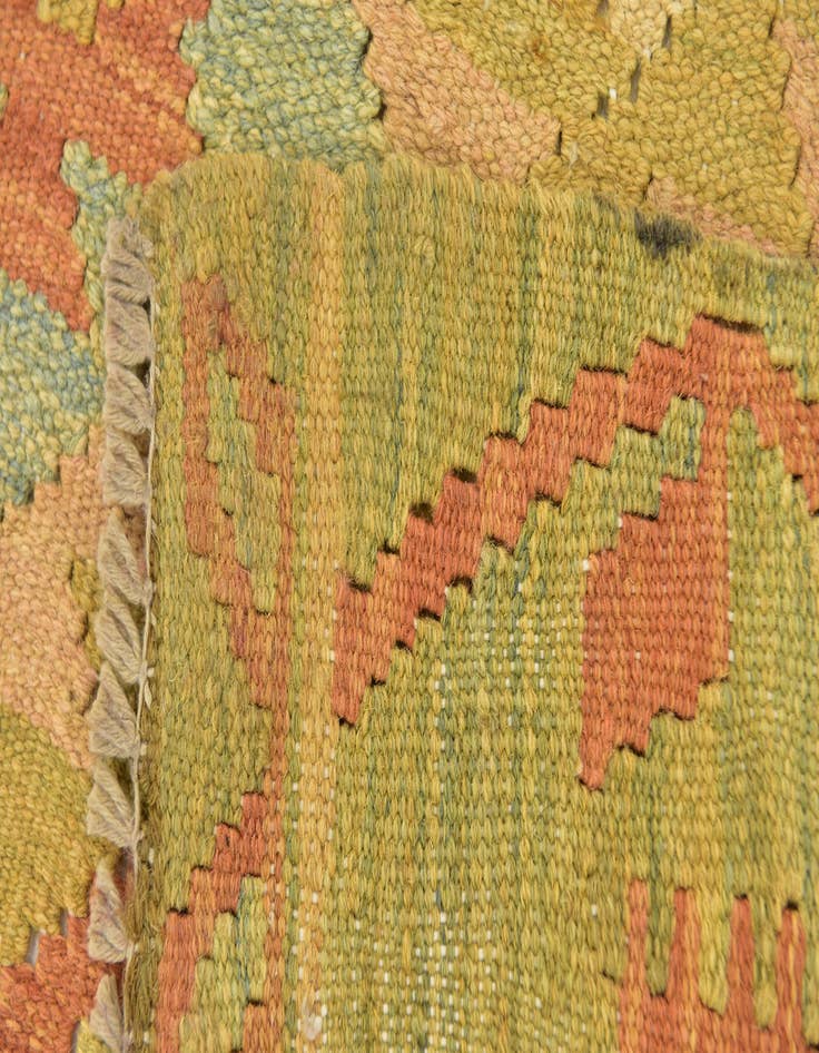 Detail image of  3' 6 x 5' 4  Hand Woven Kilim Waziri Wool Rug