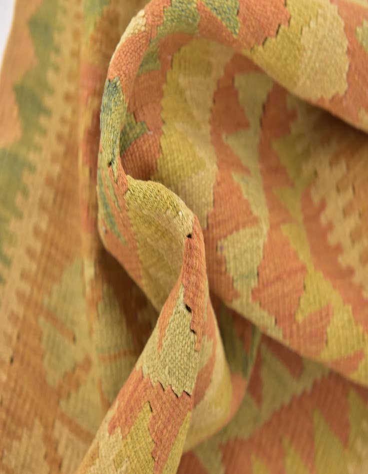 Detail image of  3' 2 x 5'  Hand Woven Kilim Waziri Wool Rug