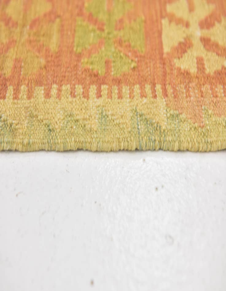 Detail image of  3' 2 x 5'  Hand Woven Kilim Waziri Wool Rug