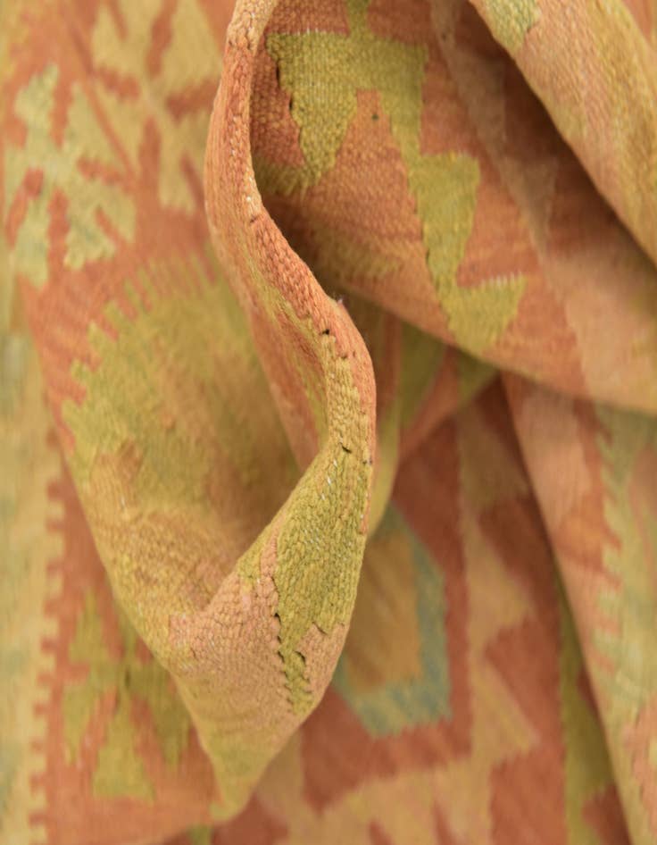 Detail image of  3' 2 x 5'  Hand Woven Kilim Waziri Wool Rug