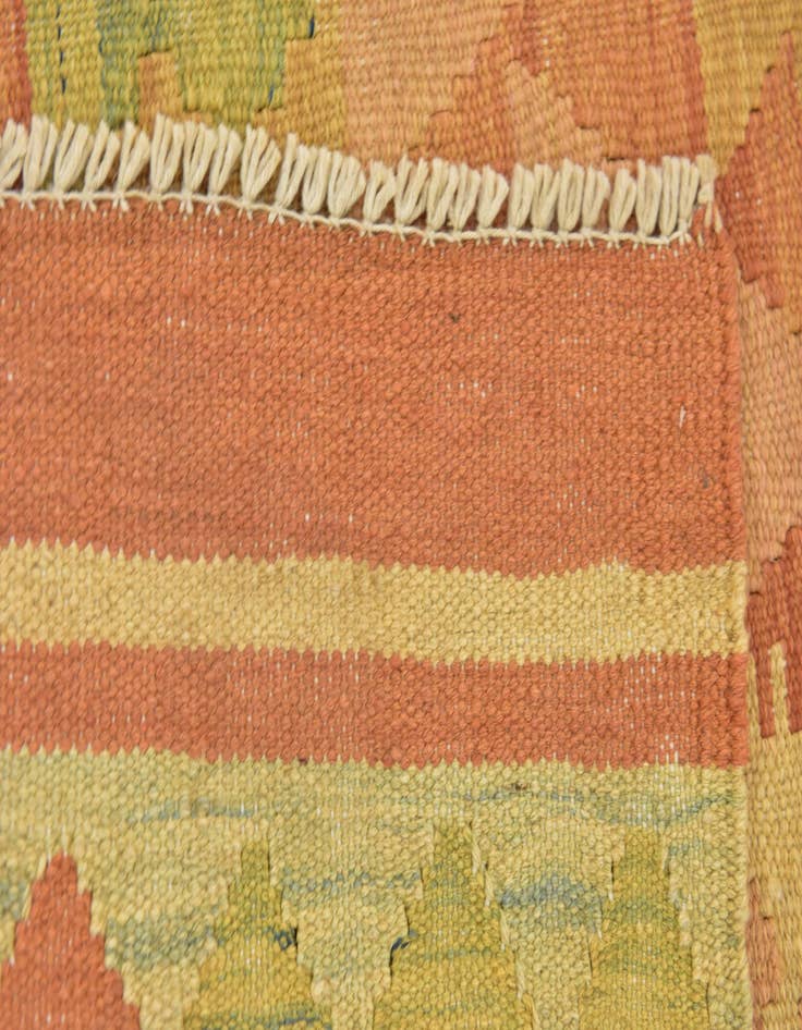Detail image of  3' 2 x 5'  Hand Woven Kilim Waziri Wool Rug