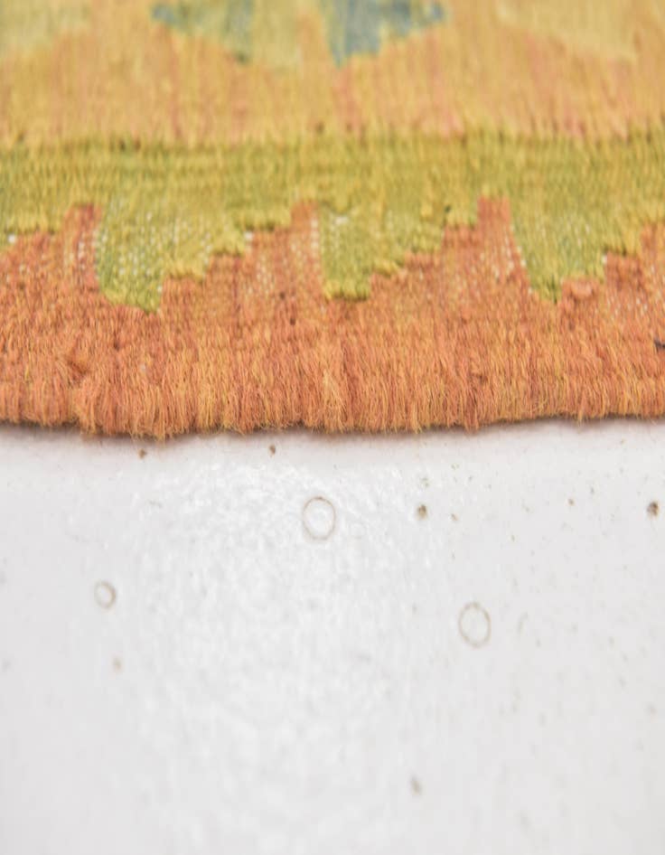 Detail image of 3' 2 x 4' 9 Hand Woven Kilim Waziri Wool Rug