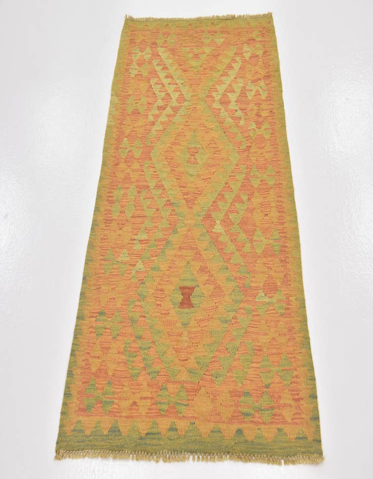 Detail image of  2' 9 x 4' 3  Hand Woven Kilim Waziri Wool Rug