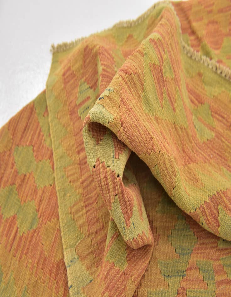 Detail image of  2' 9 x 4' 3  Hand Woven Kilim Waziri Wool Rug