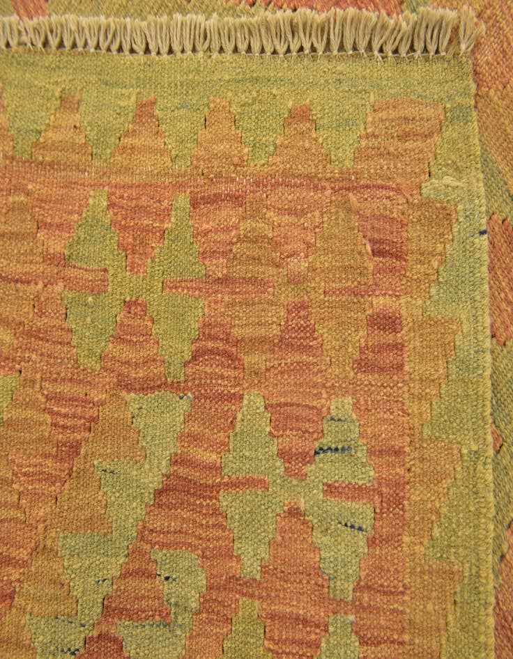 Detail image of  2' 9 x 4' 3  Hand Woven Kilim Waziri Wool Rug