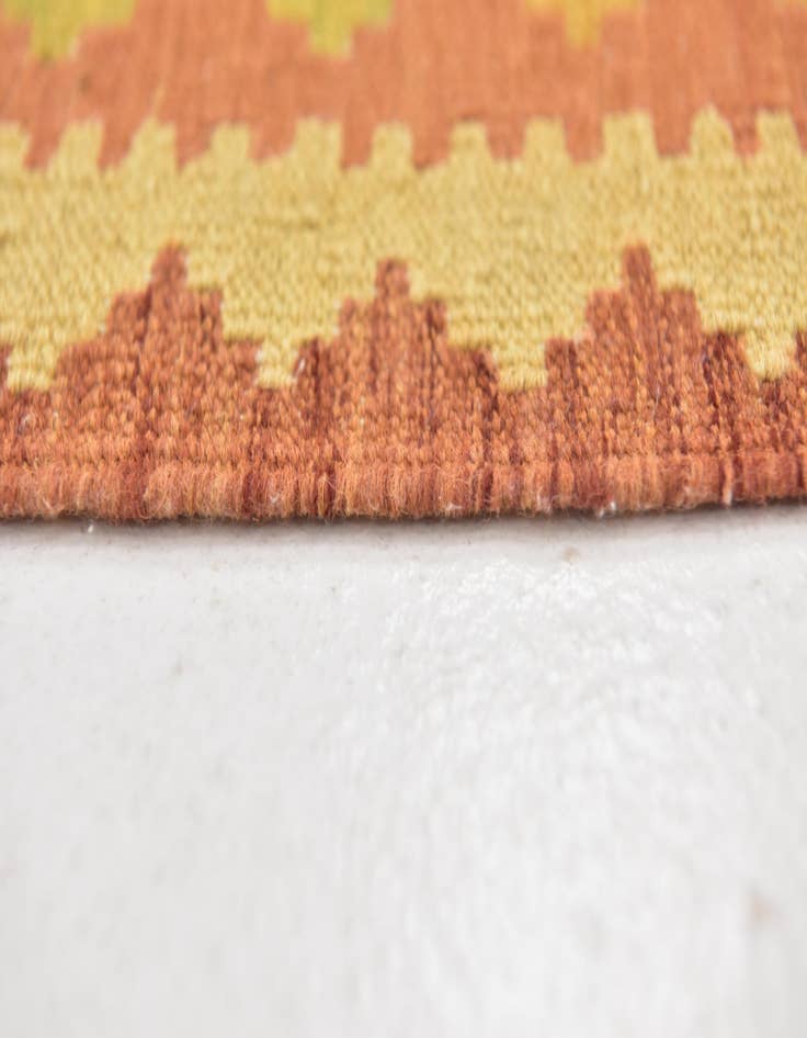Detail image of  3' 2 x 5'  Hand Woven Kilim Waziri Wool Rug