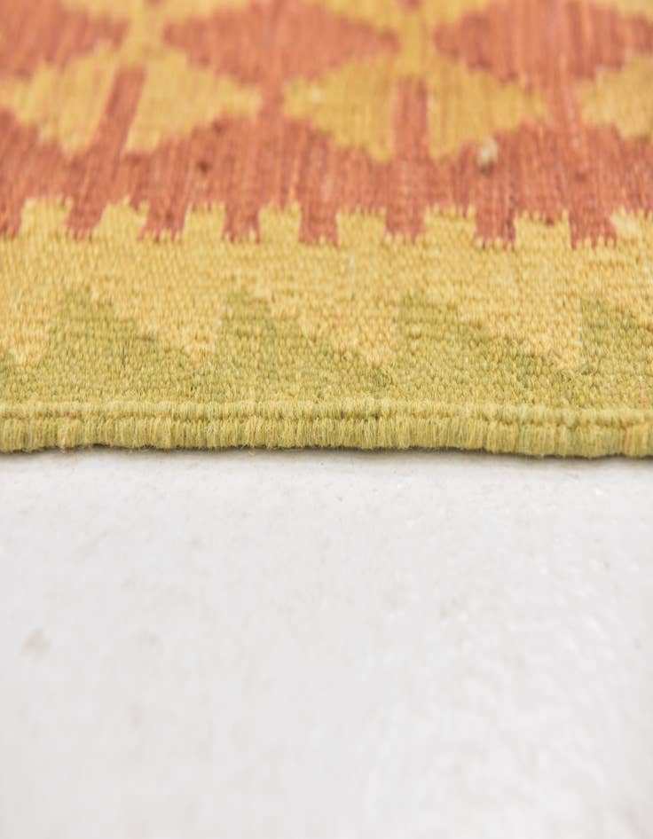 Detail image of  3' x 4' 10  Hand Woven Kilim Waziri Wool Rug