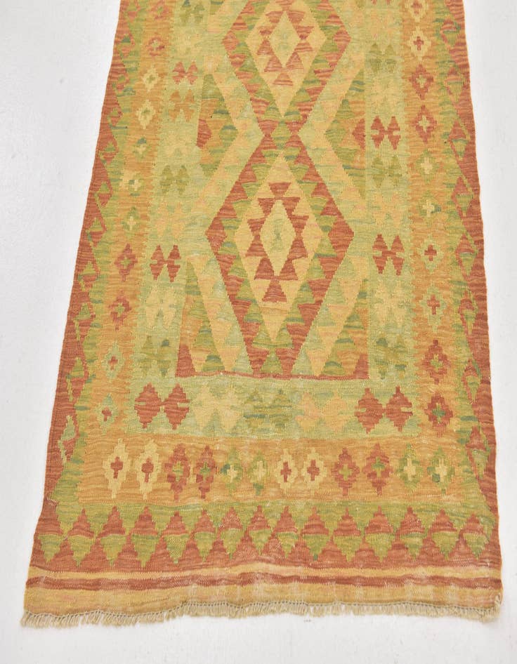 Detail image of  3' 2 x 5' 4  Hand Woven Kilim Waziri Wool Rug