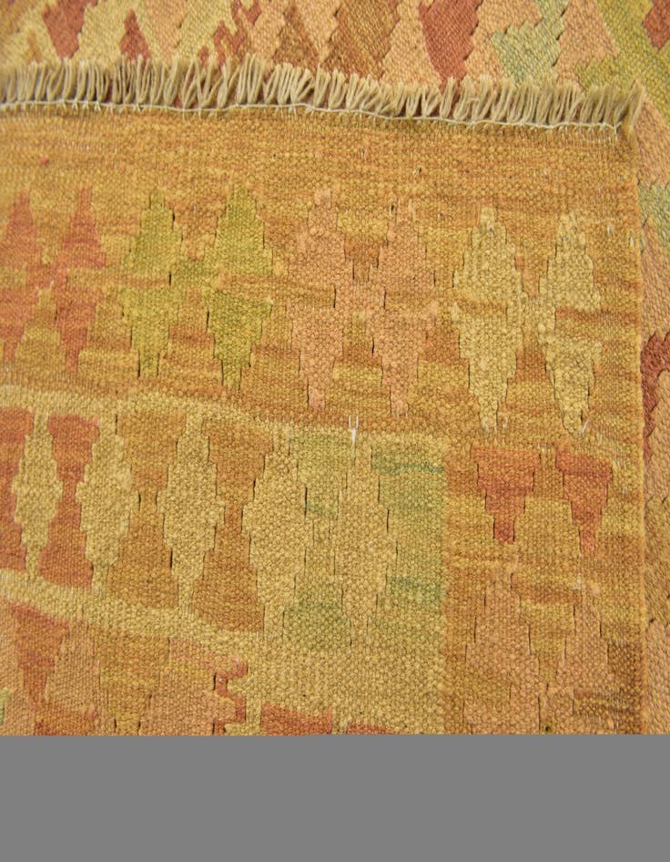 Detail image of  2' 8 x 4'  Hand Woven Kilim Waziri Wool Rug