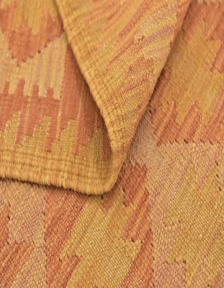 Detail image of  2' 6 x 4'  Hand Woven Kilim Waziri Wool Rug