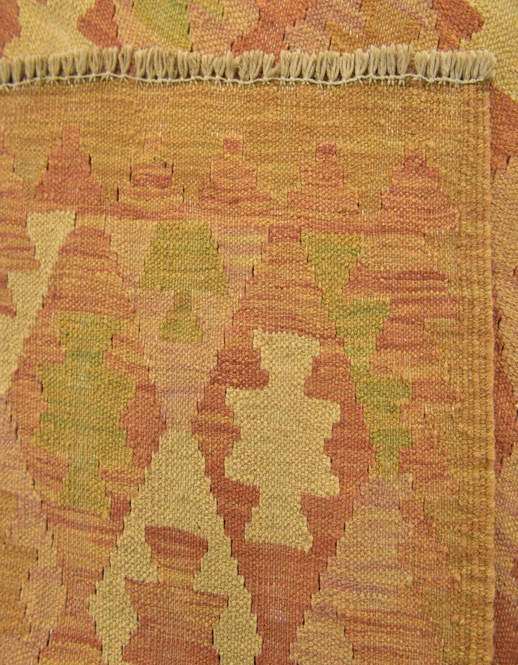 Detail image of  2' 6 x 4'  Hand Woven Kilim Waziri Wool Rug
