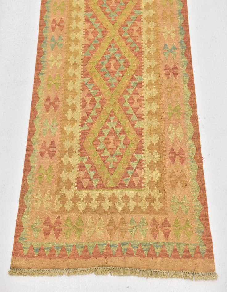 Detail image of  2' 7 x 4' 7  Hand Woven Kilim Waziri Wool Rug